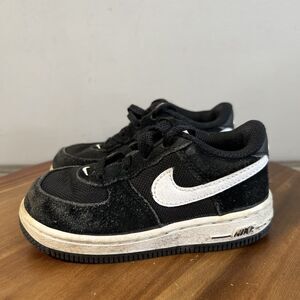 Nike Air Force 1 Youth Size 8C Shoes Sneakers Black White 596730-005